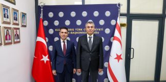 VALİ ATİLLA TOROS, KUZEY KIBRIS TÜRK CUMHURİYETİ MERSİN BAŞKONSOLOSU OLARAK ATANAN EREK ÇAĞATAY’A İADEİZİYARETTE BULUNDU
