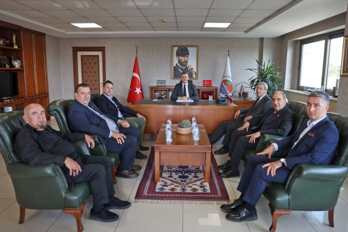 RATİP IRIKLIOĞLU’DAN MTSO YÖNETİM KURULU BAŞKANI HAKAN SEFA ÇAKIR’A ZİYARET