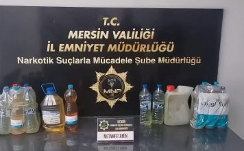 MERSİN’DE UYUŞTURUCUYA OPERASYON: 27 LİTRE METAMFETAMİN ELE GEÇİRİLDİ