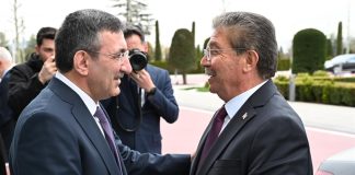 BAŞBAKAN ÜNAL ÜSTEL, BAKANI YAŞAR GÜLER İLE BİR ARAYA GELDİ