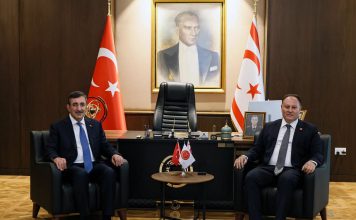 CUMHURİYET MECLİSİ BAŞKANI ZİYA ÖZTÜRKLER, TÜRKİYE CUMHURİYETİ CUMHURBAŞKANI YARDIMCISI CEVDET YILMAZ İLE GÖRÜŞTÜ